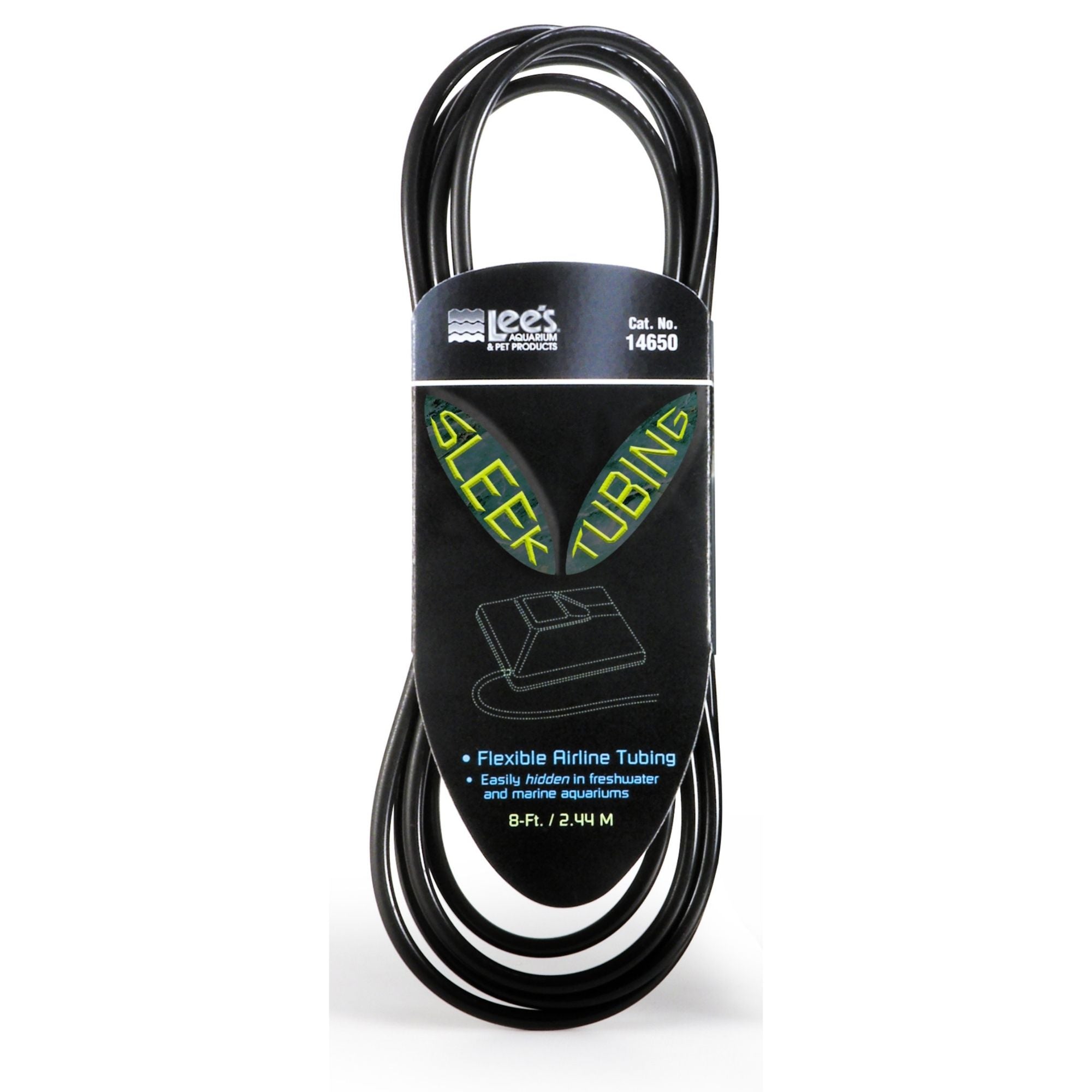 Lee's Aquarium & Pet Products Sleek Flex Sleeve Tubing Black, 1ea/3/16 In X 8 ft