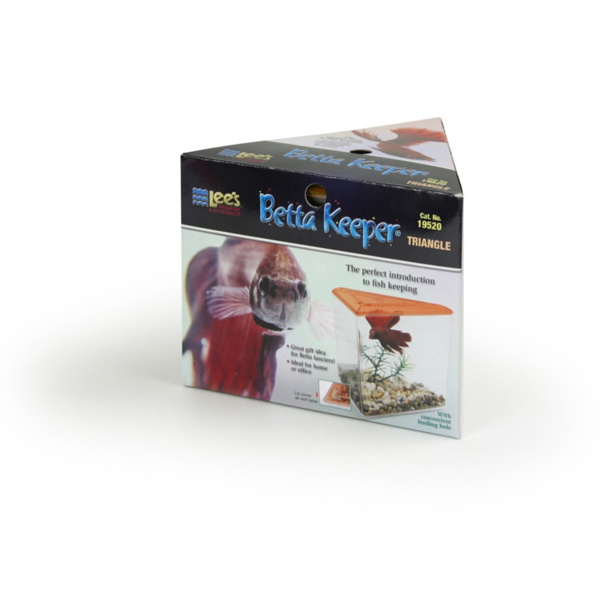 Lee's Aquarium & Pet Products Triangle Betta Keeper Tank Assorted, 1ea/40oz.