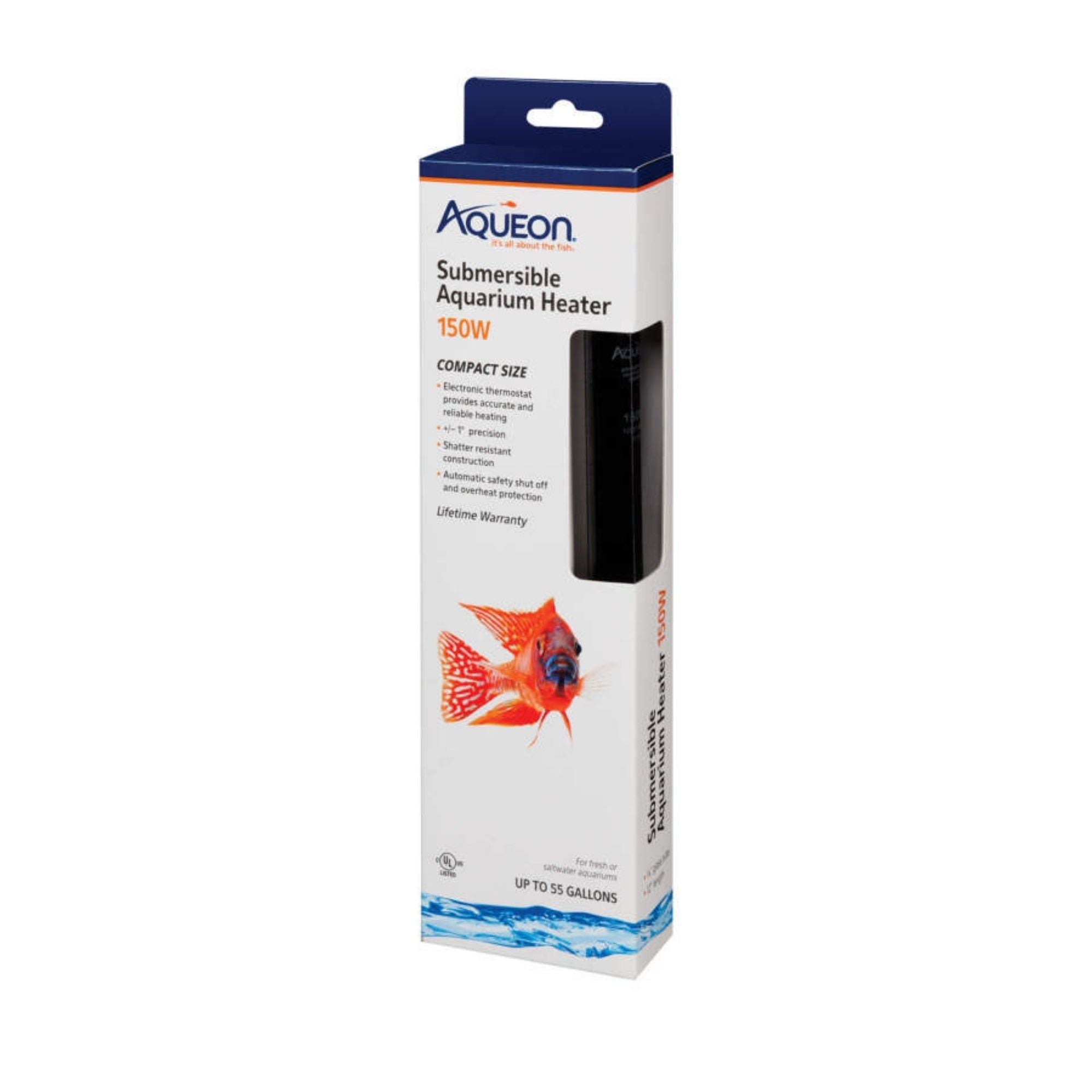 Aqueon Submersible Aquarium Heater, 1ea/150 W, Up To 55 gal