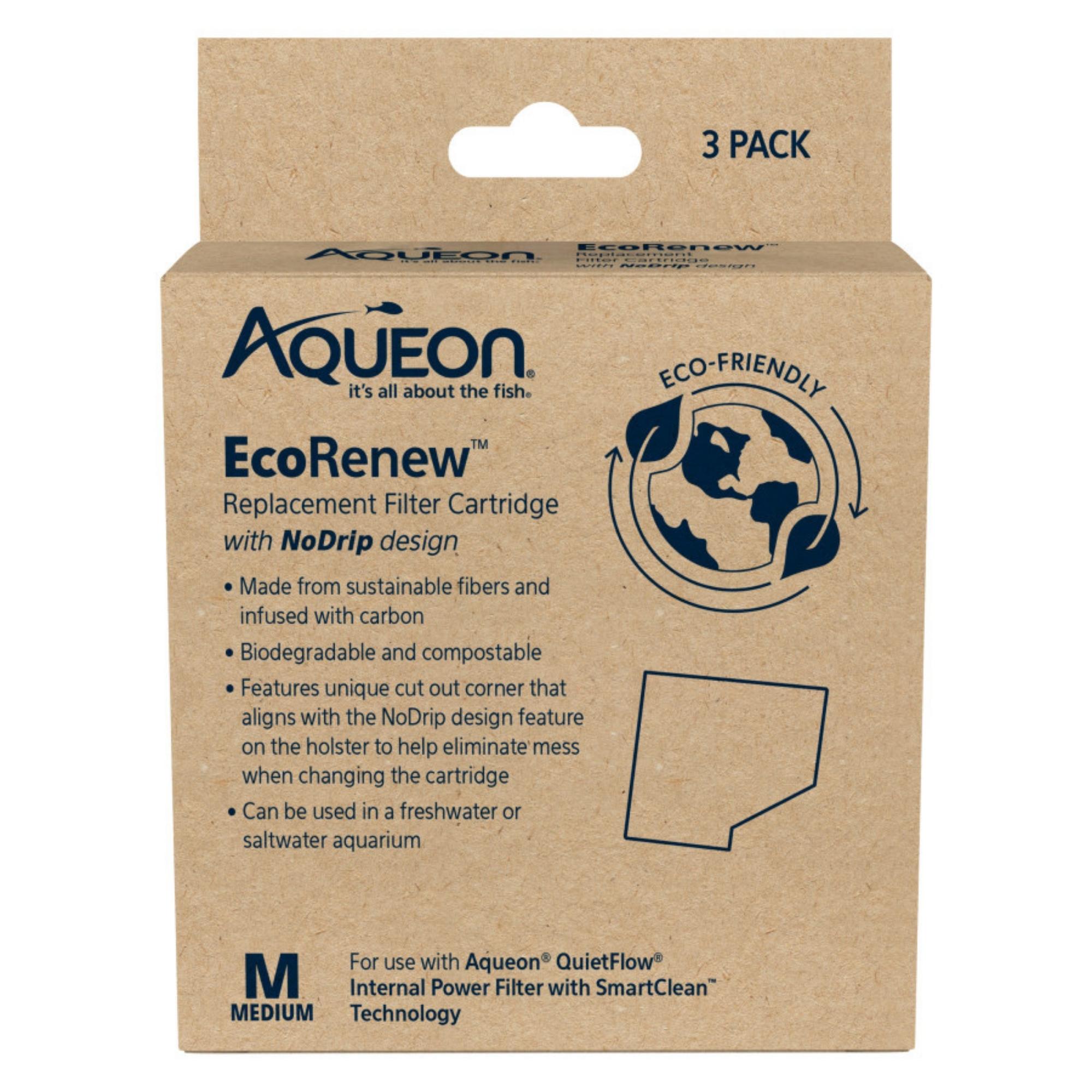 Aqueon EcoRenew Filter Cartridges 1ea/Medium, 3pk