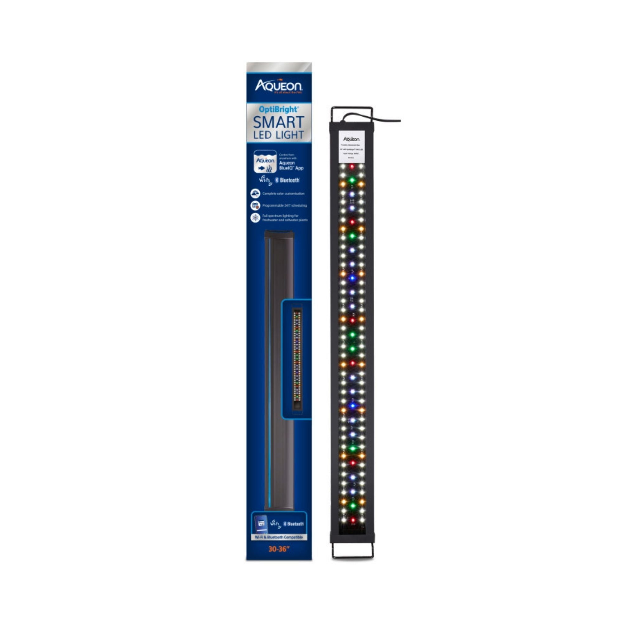 Aqueon OptiBright Smart LED Light Fixture 1ea/30 - 36 in.