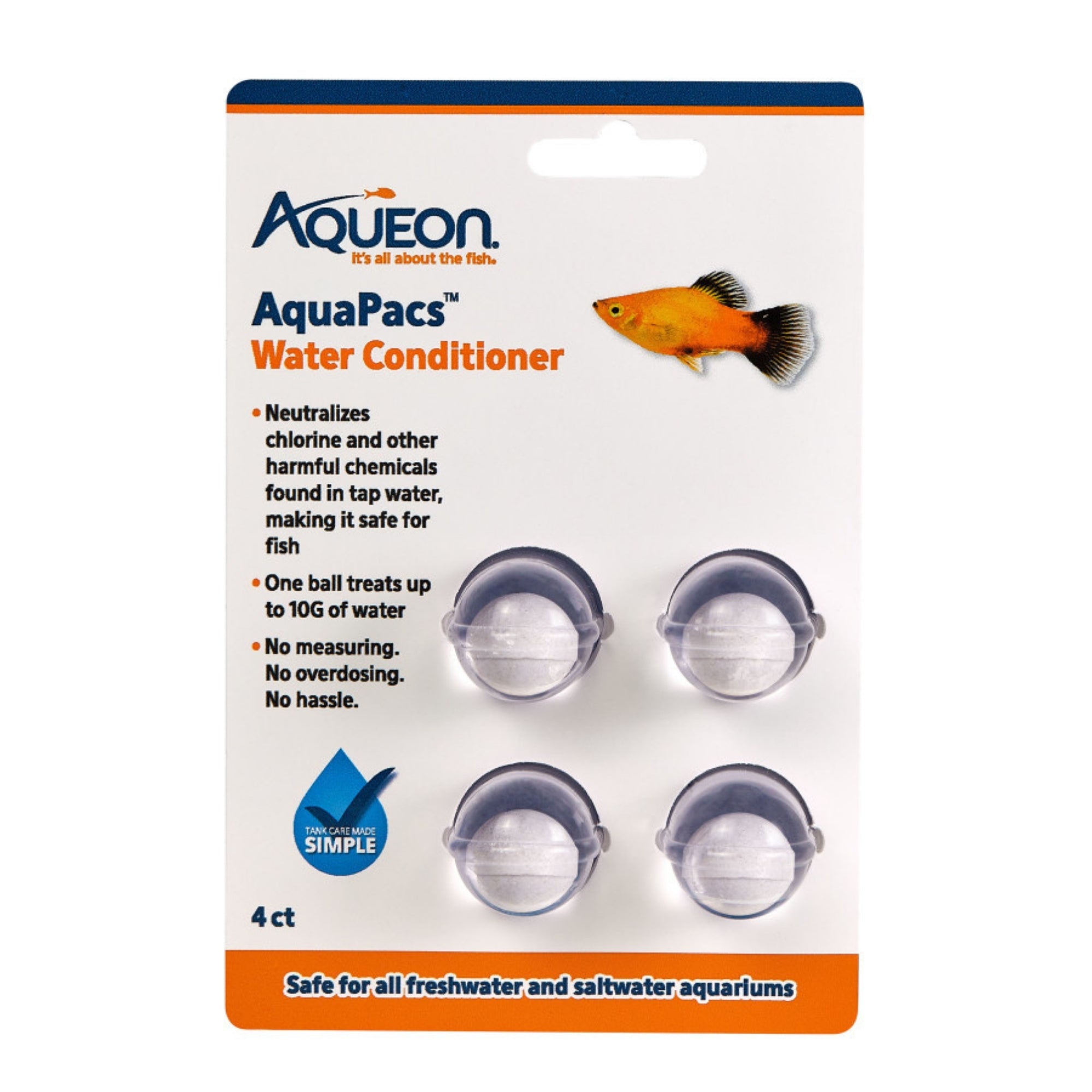 Aqueon AquaPacs Water Conditioner 6ea/4pk