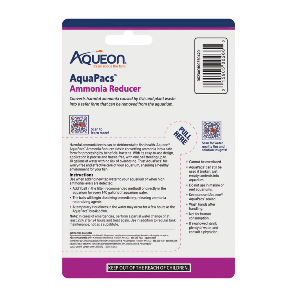 Aqueon AquaPacs Ammonia Reducer 6ea/4pk