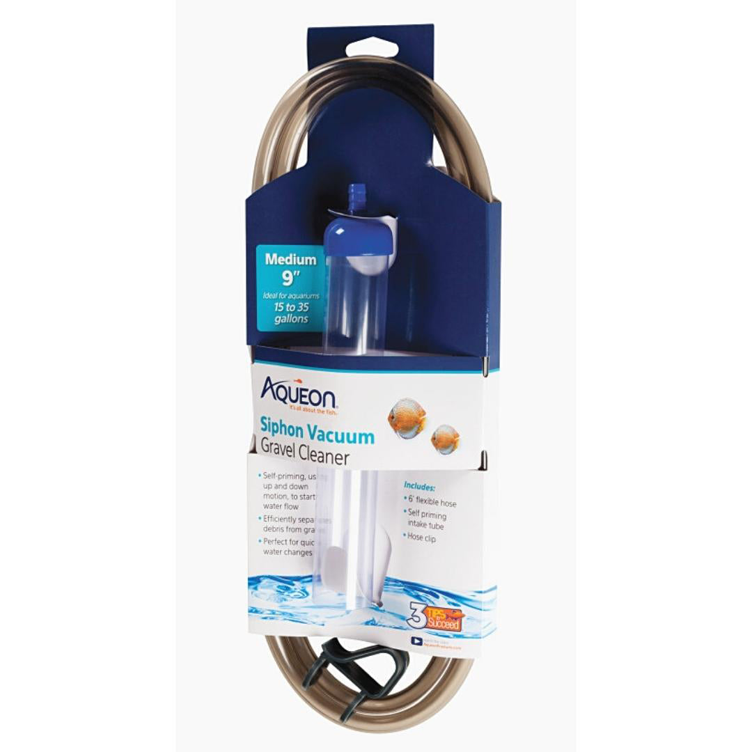 Aqueon Aquarium Siphon Vacuum Gravel Cleaner No Bulb, 1ea/Medium  9 in