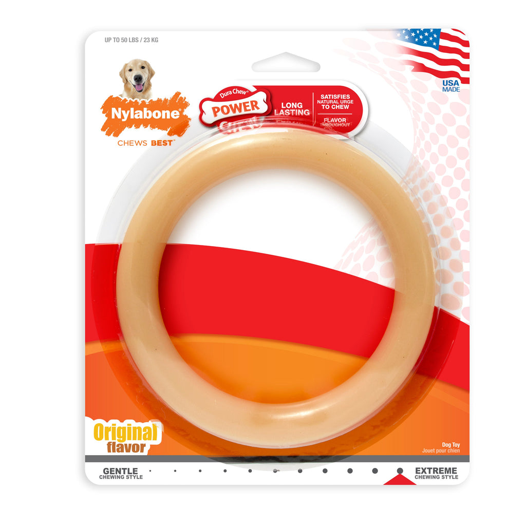 Nylabone Power Chew Ring Dog Chew Toy Original, 1ea/Large/Giant  Up To 50 Lbs. 1 ct