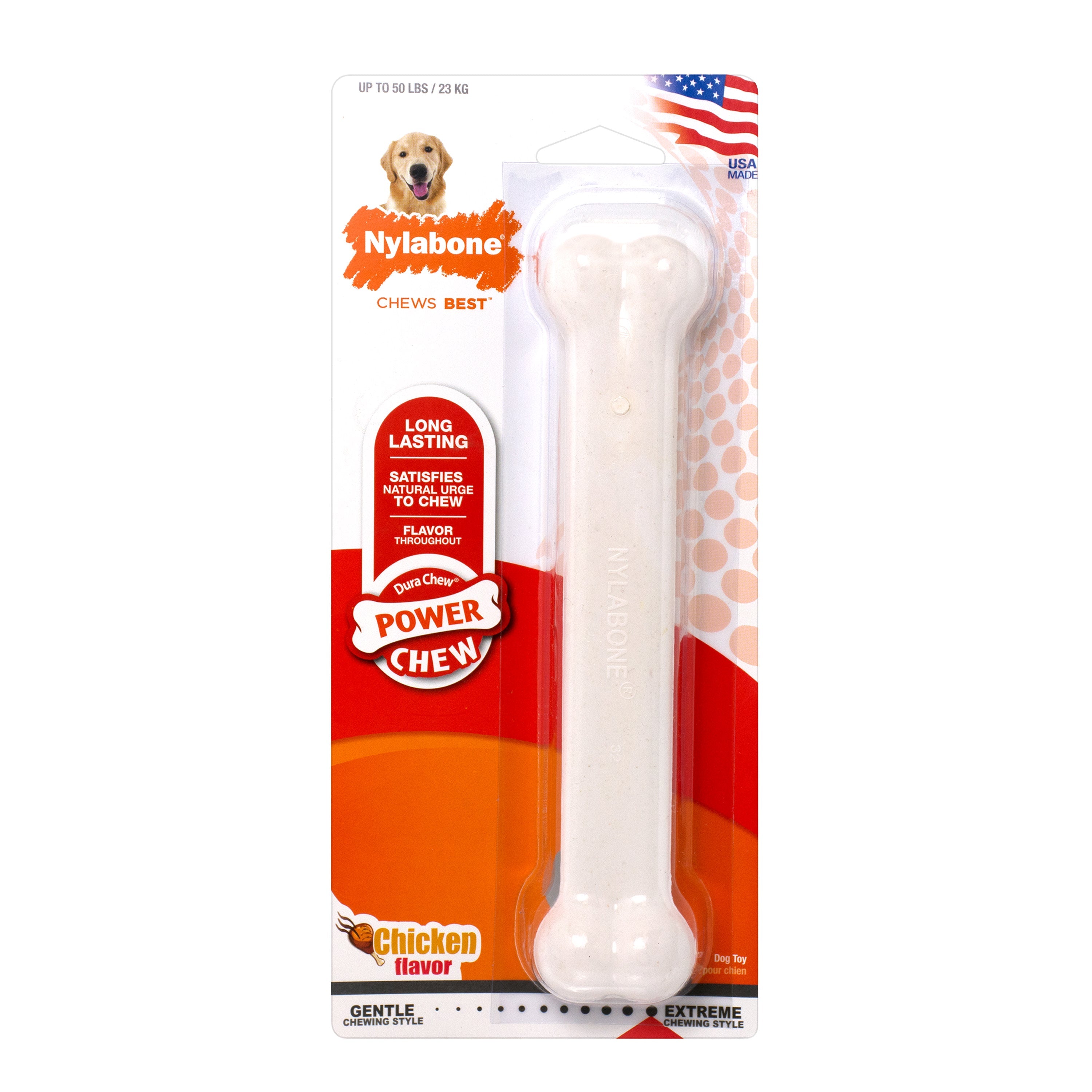Nylabone Power Chew Dog Toy Chicken, 1ea/Large/Giant  Up To 50 Lbs. 1 ct