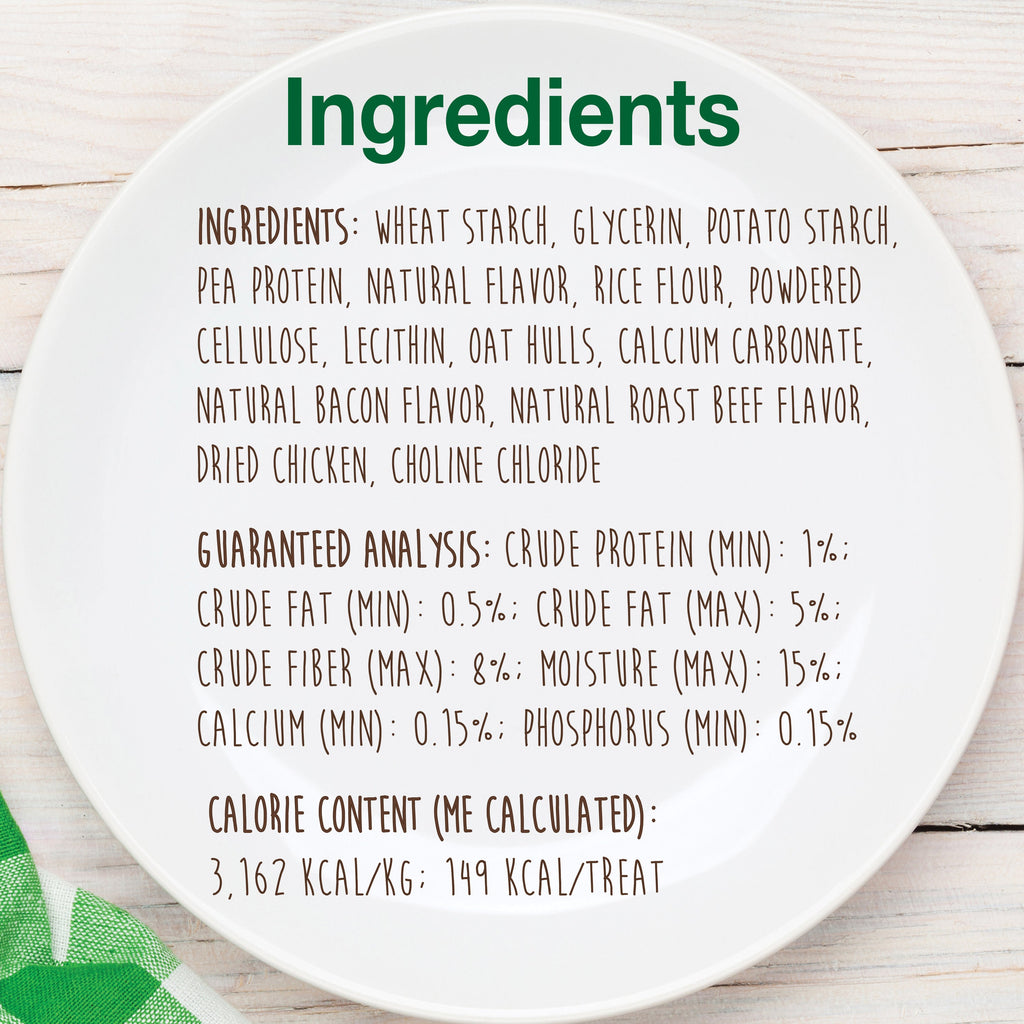 Nylabone Healthy Edibles AllNatural Long Lasting Chew Treats Bacon, 1ea/SMall/Regular  Up To 25 Ibs. 3 ct