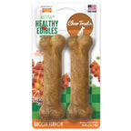 Nylabone Healthy Edibles AllNatural Long Lasting Chew Treats Bacon, 1ea/Medium/Wolf  Up To 35 Lbs. 2 ct