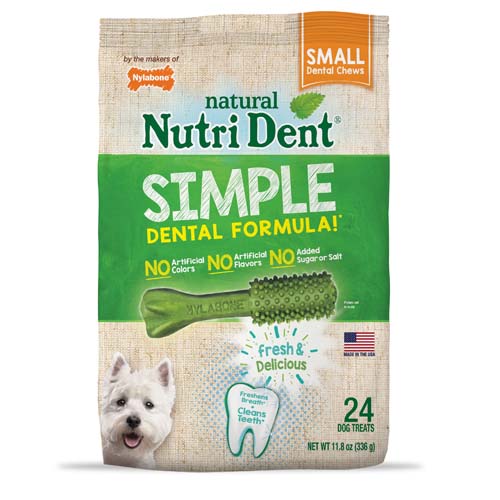 Nylabone Nutri Dent Edible Dental Chew, 24 ct Small Value Pack in shelf tray