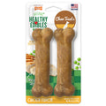 Nylabone Healthy Edibles AllNatural Long Lasting Chew Treats Chicken, 1ea/Medium/Wolf  Up To 35 Lbs. 2 ct