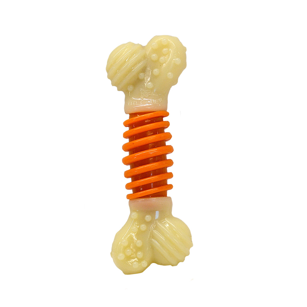 Nylabone PRO Action Dental Power Chew Durable Dog Toy Bacon, Orange, 1ea/Medium/Wolf  Up To 35 Lbs. 1 ct