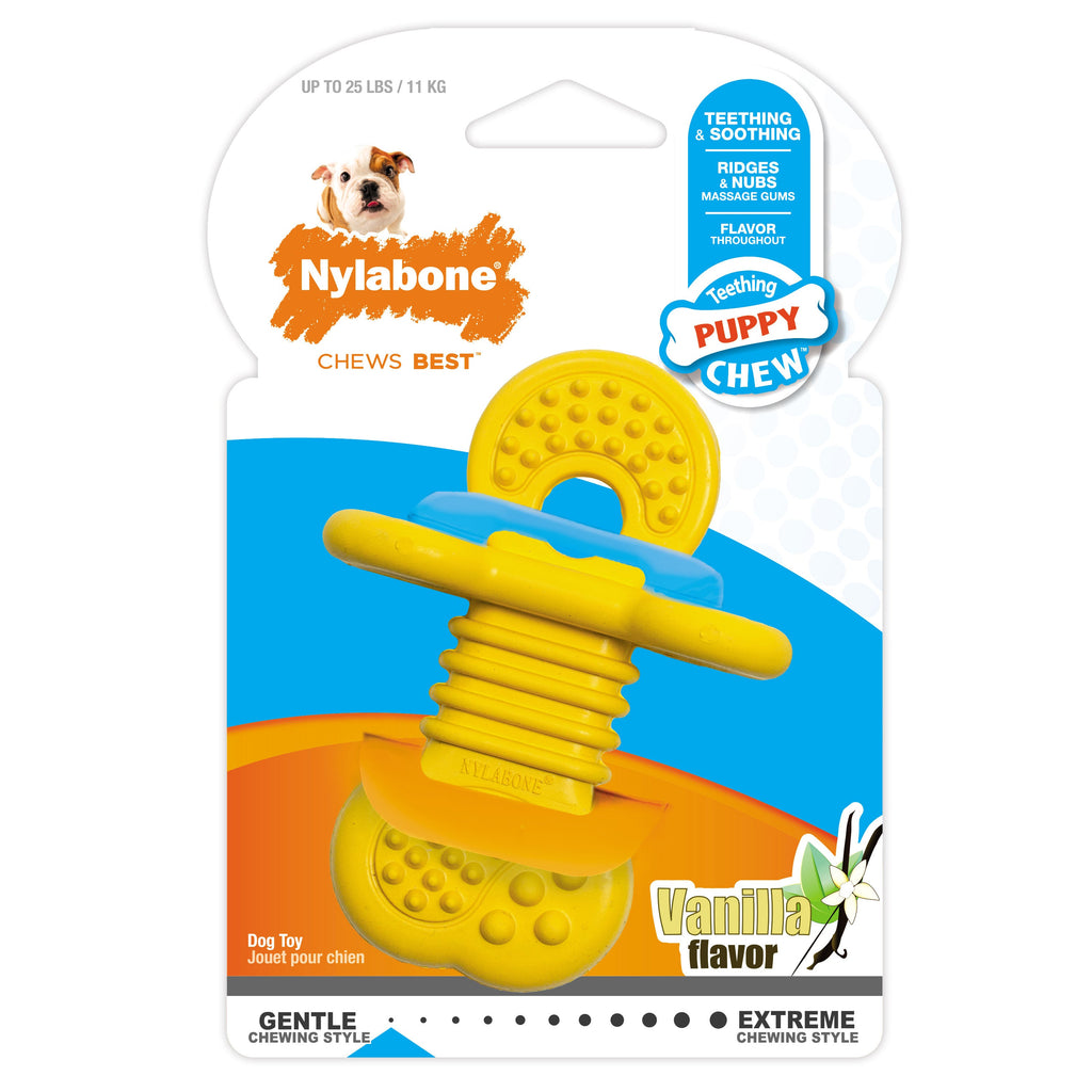 Nylabone Puppy Rubber Teethers Vanilla, 1ea/SMall/Regular  Up To 25 Ibs. 1 ct