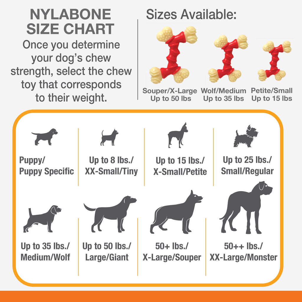 Nylabone Power Chew Double Bone Bacon Dog Chew Toy Bacon, 1ea/XS/Petite  Up To 15 Lbs. 1 ct