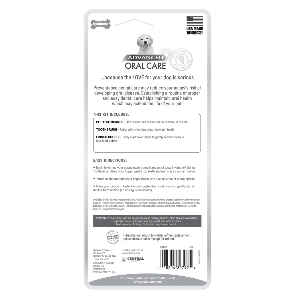 Nylabone Advanced Oral Care Puppy Dental Kit Original, 1ea/2.5 oz 3 ct