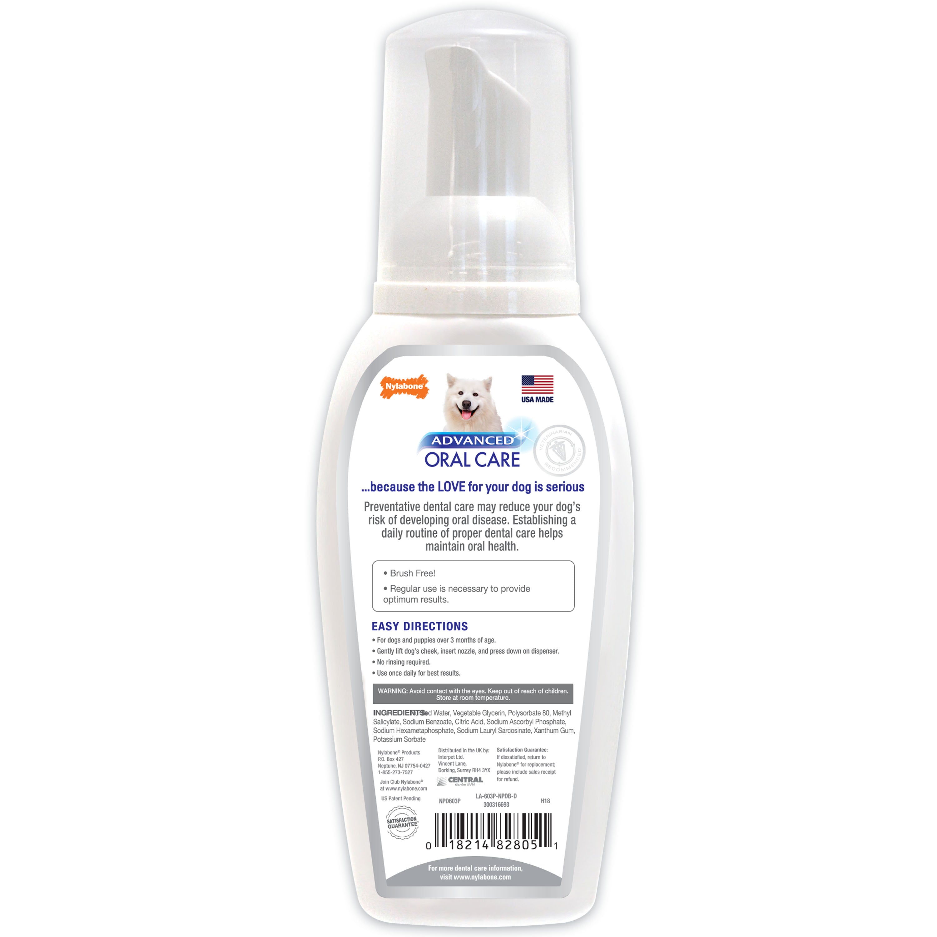 Nylabone Advanced Oral Care Foaming Tartar Remover Original, 1ea/4 oz 1 ct