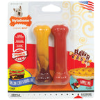 Nylabone Power Chew Flavor Frenzy Durable Dog Chew Toys Twin Pack Bacon Cheeseburger  Apple Pie, 1ea/SMall/Regular  Up To 25 Ibs. 2 ct
