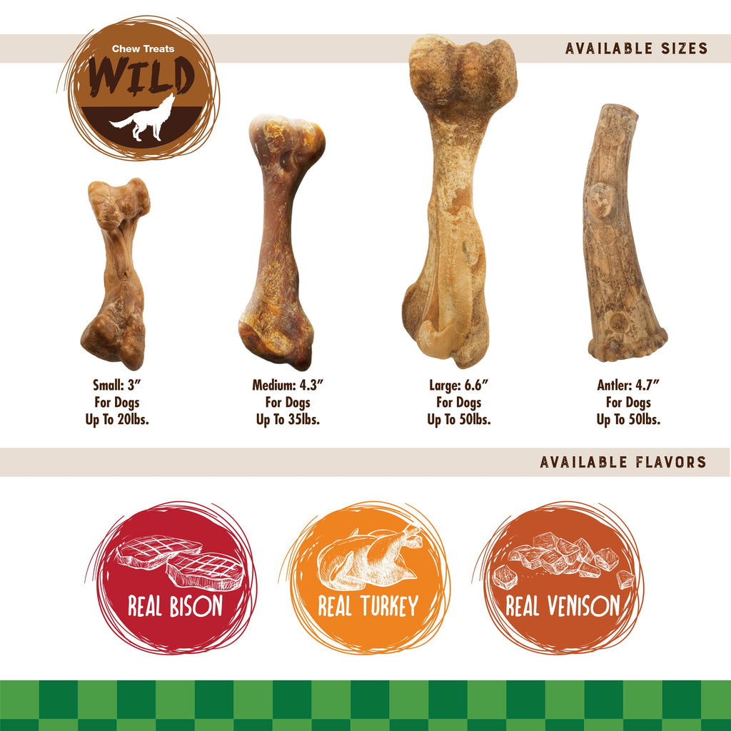 Nylabone Healthy Edibles WILD AllNatural Long Lasting Chew Treats Bison, 1ea/Large/Giant  Up To 50 Lbs. 1 ct