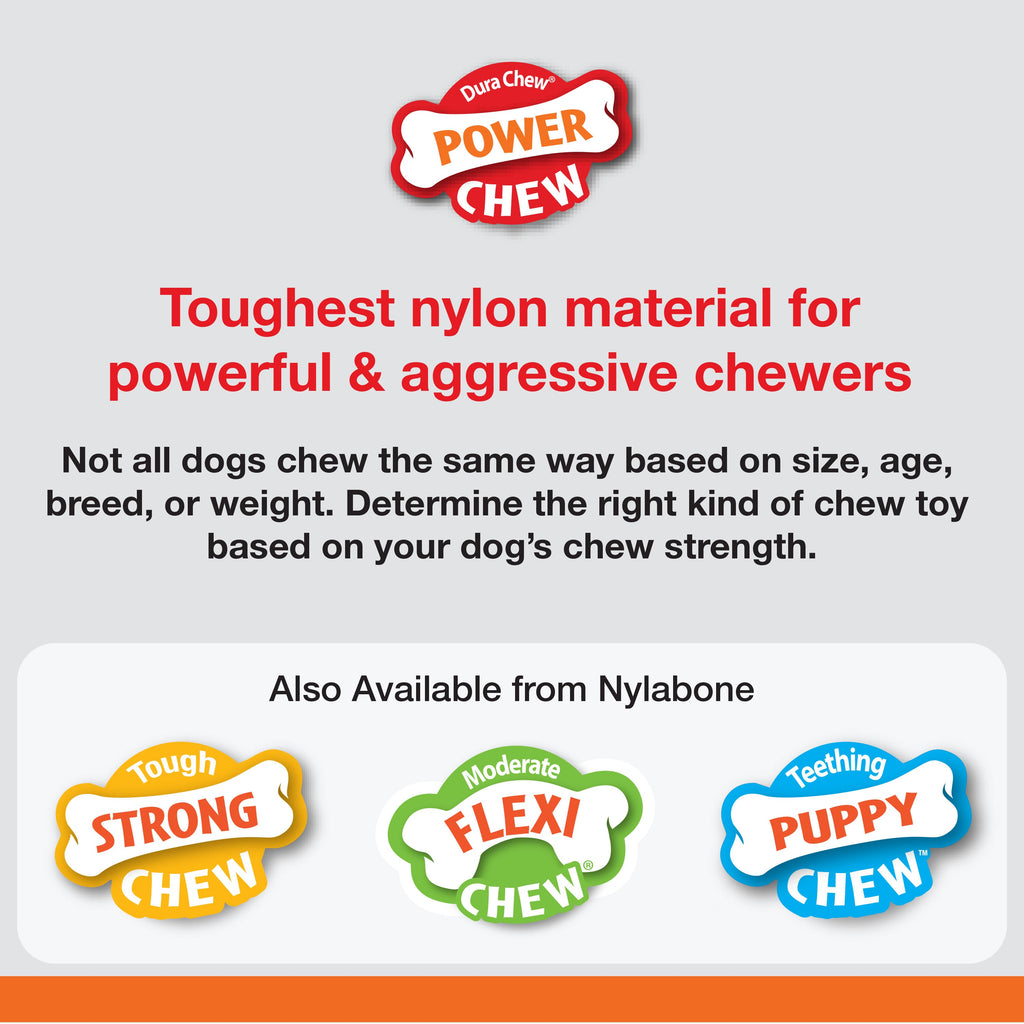 Nylabone Power Chew Giant Marrow Bone Alternative Beef Flavor Dog Chew Toy Beef 1ea/Large/Giant - Up To 50 lb