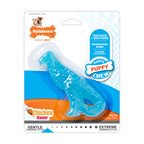 Nylabone Puppy Dental Dinosaur Chew Toy for Teething Puppies Dino Chicken Blue 1ea/SMall/Regular - Up To 25 Ibs.