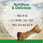Nylabone Healthy Edibles WILD AllNatural Long Lasting Chew Treats Bison, 1ea/SMall/Regular  Up To 25 Ibs. 16 ct