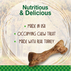 Nylabone Healthy Edibles WILD AllNatural Long Lasting Puppy Chew Treats Turkey, 1ea/SMall/Regular  Up To 25 Ibs. 4 ct