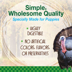 Nylabone Healthy Edibles WILD AllNatural Long Lasting Puppy Chew Treats Turkey, 1ea/SMall/Regular  Up To 25 Ibs. 4 ct