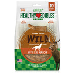 Nylabone Healthy Edibles WILD AllNatural Long Lasting Antler Chew Treats Venison, 1ea/Large/Giant  Up To 50 Lbs. 10 ct