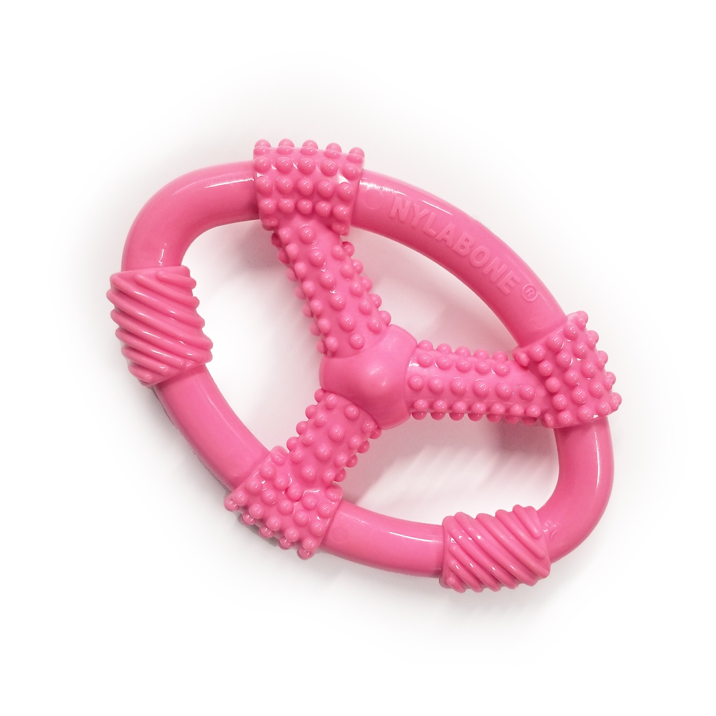 Nylabone Puppy Chew Spin Tug  Play Toy Peanut Butter, Pink, 1ea/Medium/Wolf  Up To 35 Lbs. 1 ct