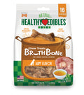 Nylabone Healthy Edibles Broth Bone AllNatural Long Lasting Chew Treats 16 count, 1ea/Regular  Up To 25 Ibs.