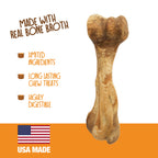 Nylabone Healthy Edibles Broth Bone AllNatural Long Lasting Chew Treats 1 Count, 1ea/Giant  Up To 50 lb