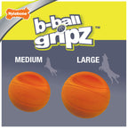 Nylabone Power Play Dog Basketball BBall Gripz 1ea/Medium/Wolf  Up To 35 Lbs. 4.5 in 1 ct