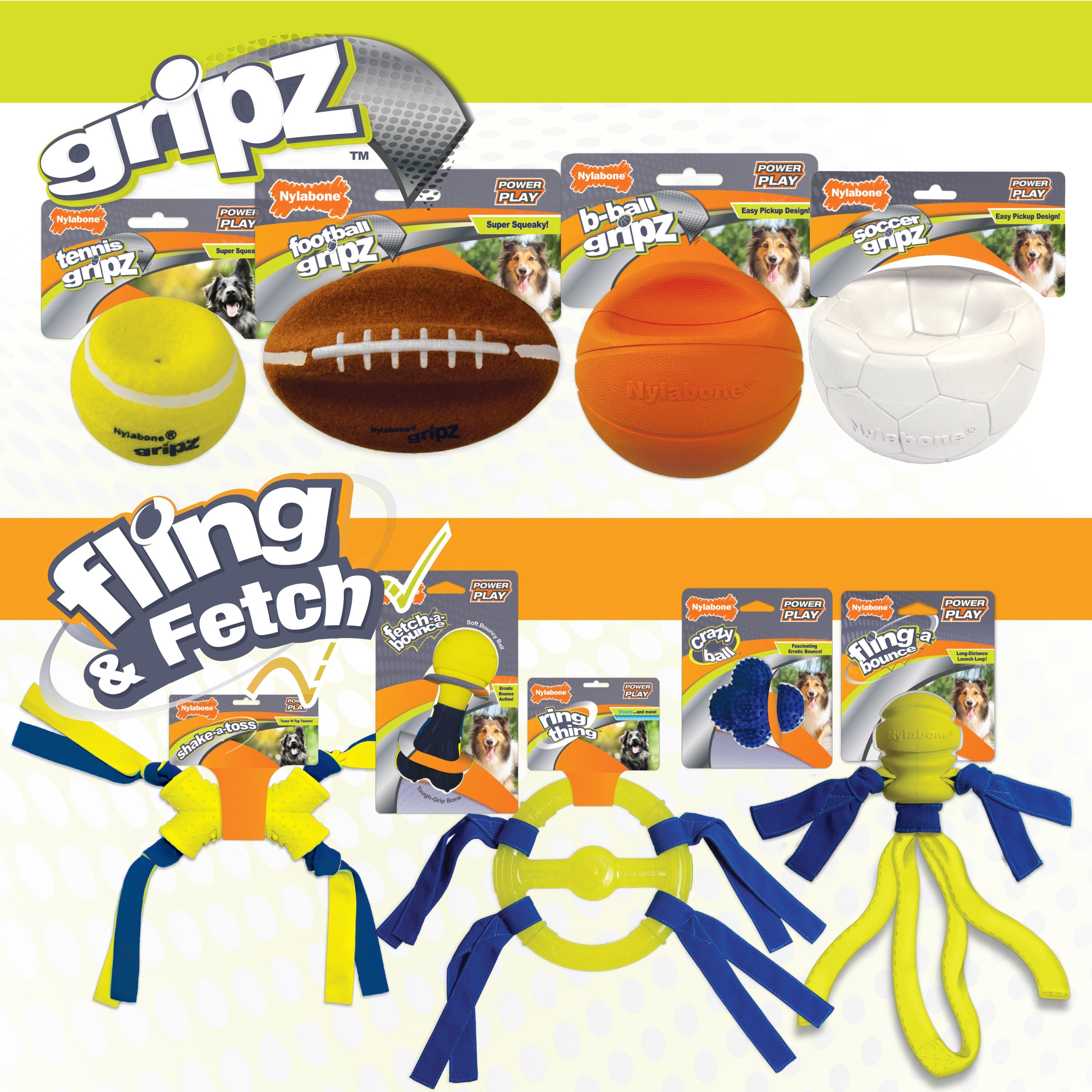 Nylabone Power Play FlingaBounce Interactive Dog Toy 1ea/Large/Giant  Up To 50 Lbs. 1 ct