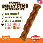 Nylabone Power Chew Braided Bully Stick Alternative Chew Toy Beef, 1ea/Large/Giant  Up To 50 Lbs. 1 ct