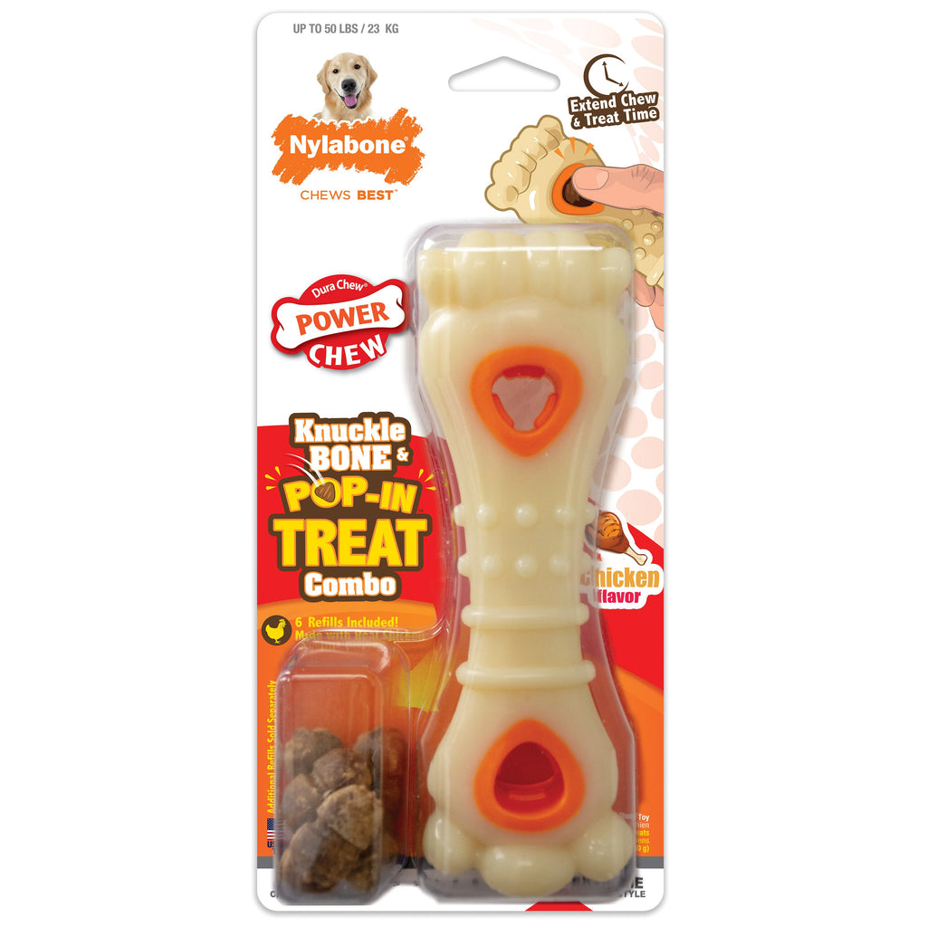 Nylabone Power Chew Souper Bone  PopIn Treat Toy Combo Chicken, 1ea/Large/Giant  Up To 50 Lbs. 1 ct