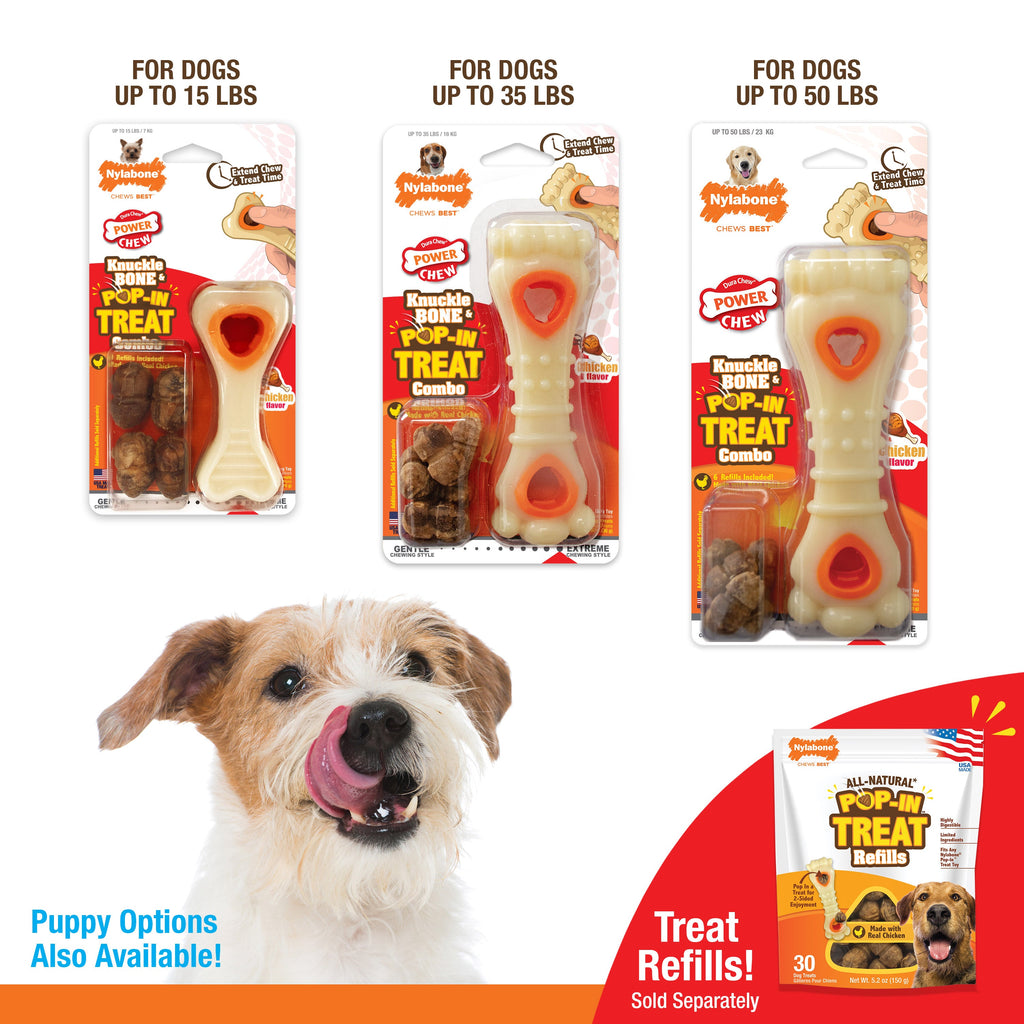 Nylabone Power Chew Souper Bone  PopIn Treat Toy Combo Chicken, 1ea/Large/Giant  Up To 50 Lbs. 1 ct