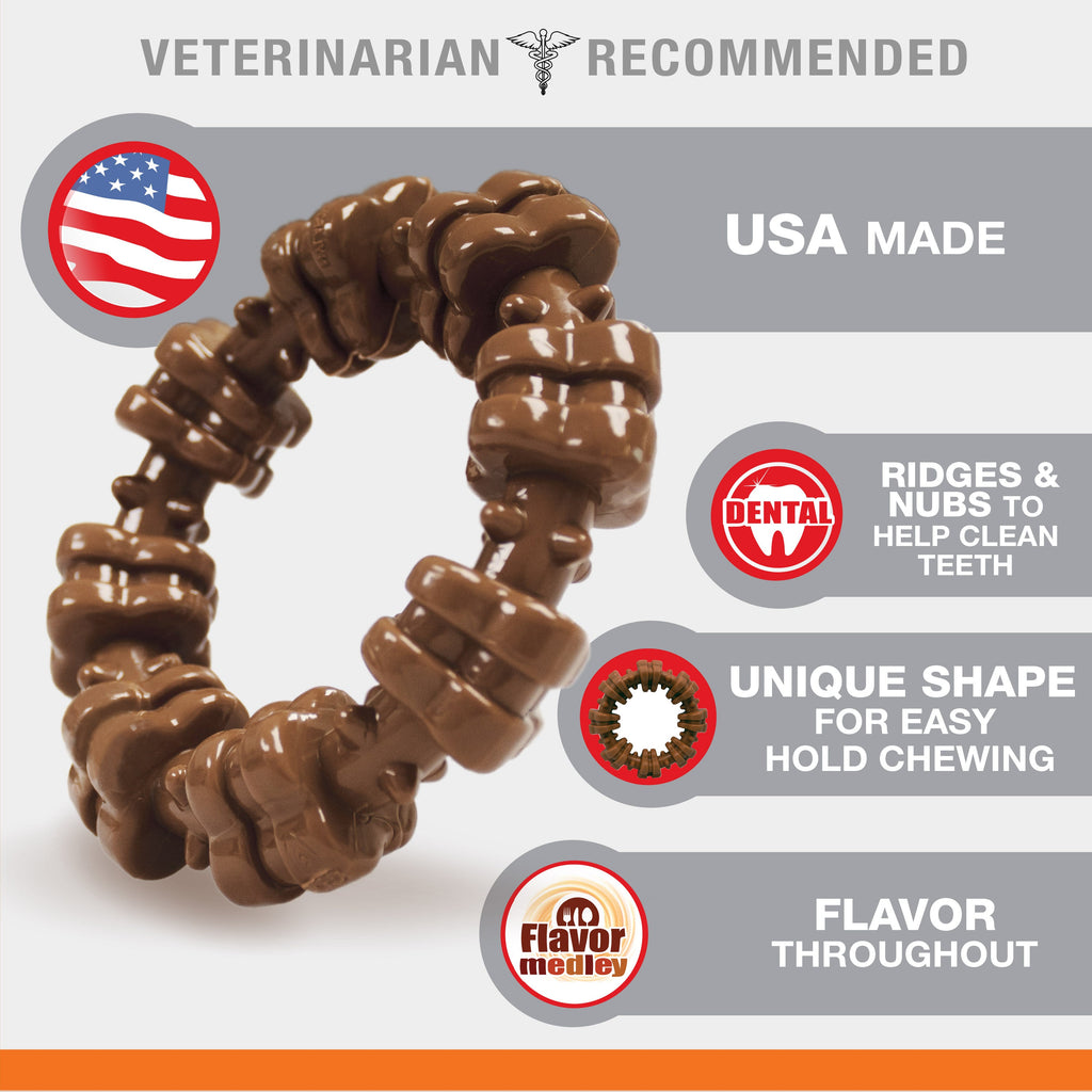 Nylabone Power Chew Textured Dog Ring Toy Flavor Medley, 1ea/SMall/Regular  Up To 25 Ibs. 1 ct