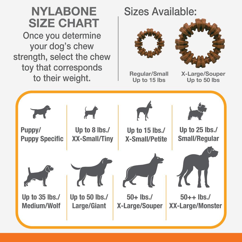 Nylabone Power Chew Textured Dog Ring Toy Flavor Medley, 1ea/SMall/Regular  Up To 25 Ibs. 1 ct