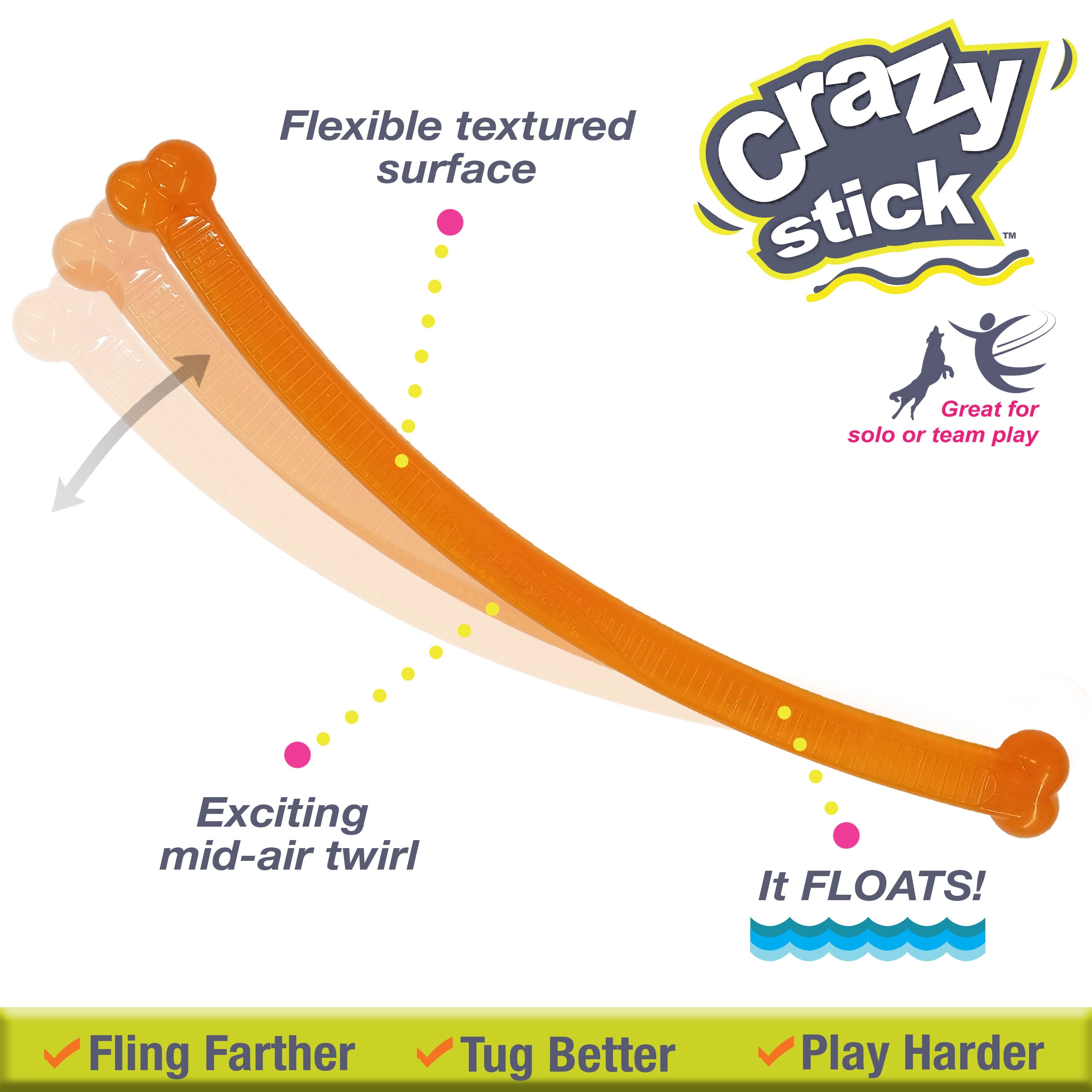 Nylabone Power Play Crazy Stick Dog Toy 1ea/1 ct