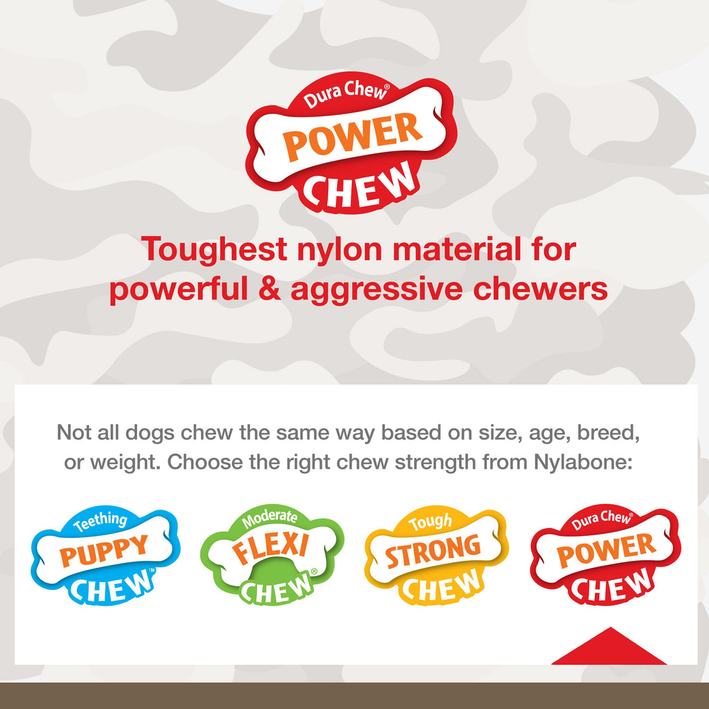 Nylabone Power Chew Camo Dog Toy Display 4ea