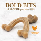 Nylabone Gourmet Style Strong Chew Wishbone Dog Chew Toy Chicken, 1ea/Large/Giant  Up To 50 Lbs. 1 ct