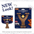 Nylabone Gourmet Style Strong Chew Wishbone Dog Chew Toy Bacon, 1ea/SMall/Regular  Up To 25 Ibs. 1 ct