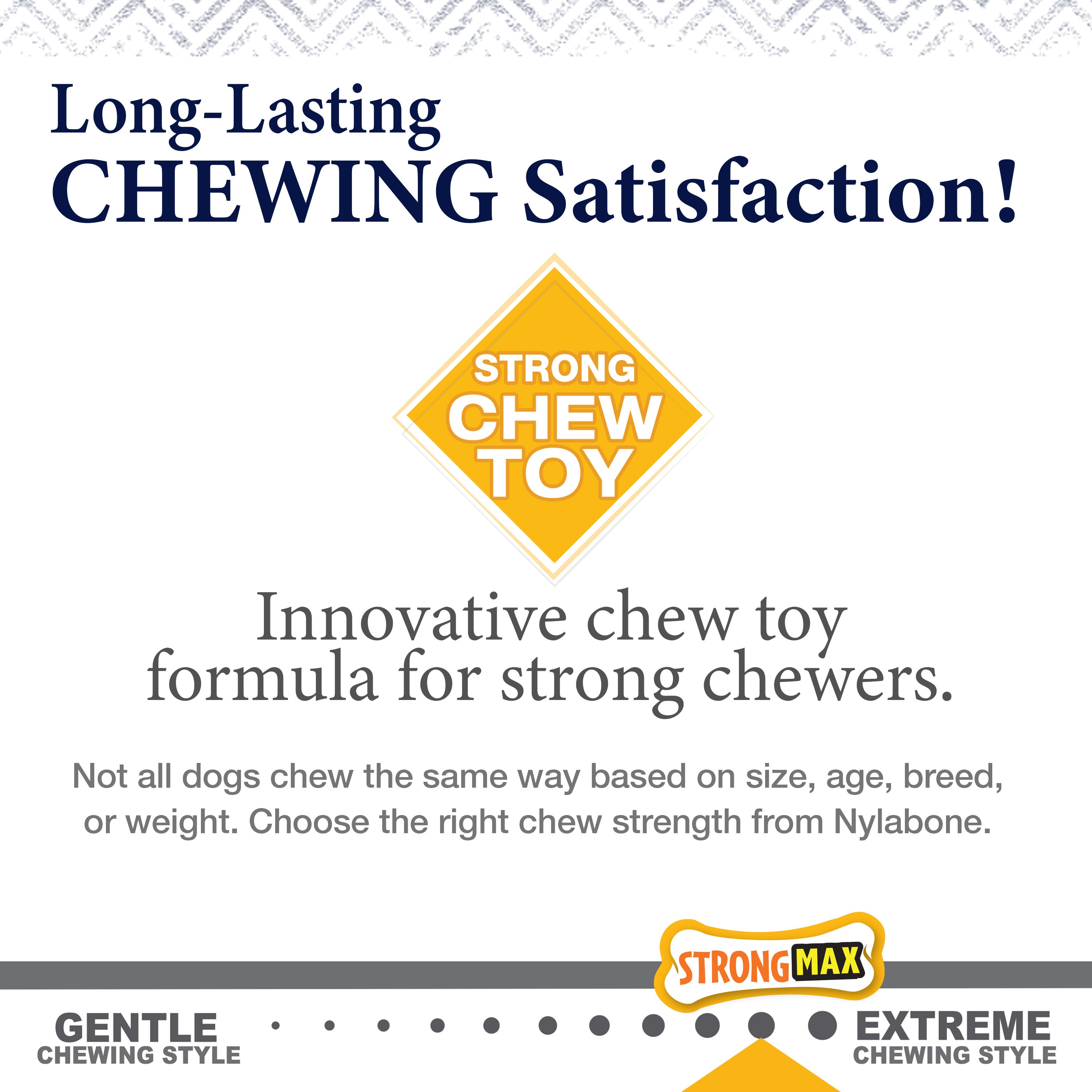 Nylabone Gourmet Style Strong Chew Toy Stick, Peanut Butter, 1ea/XL/Souper  50 Lbs. 1 ct