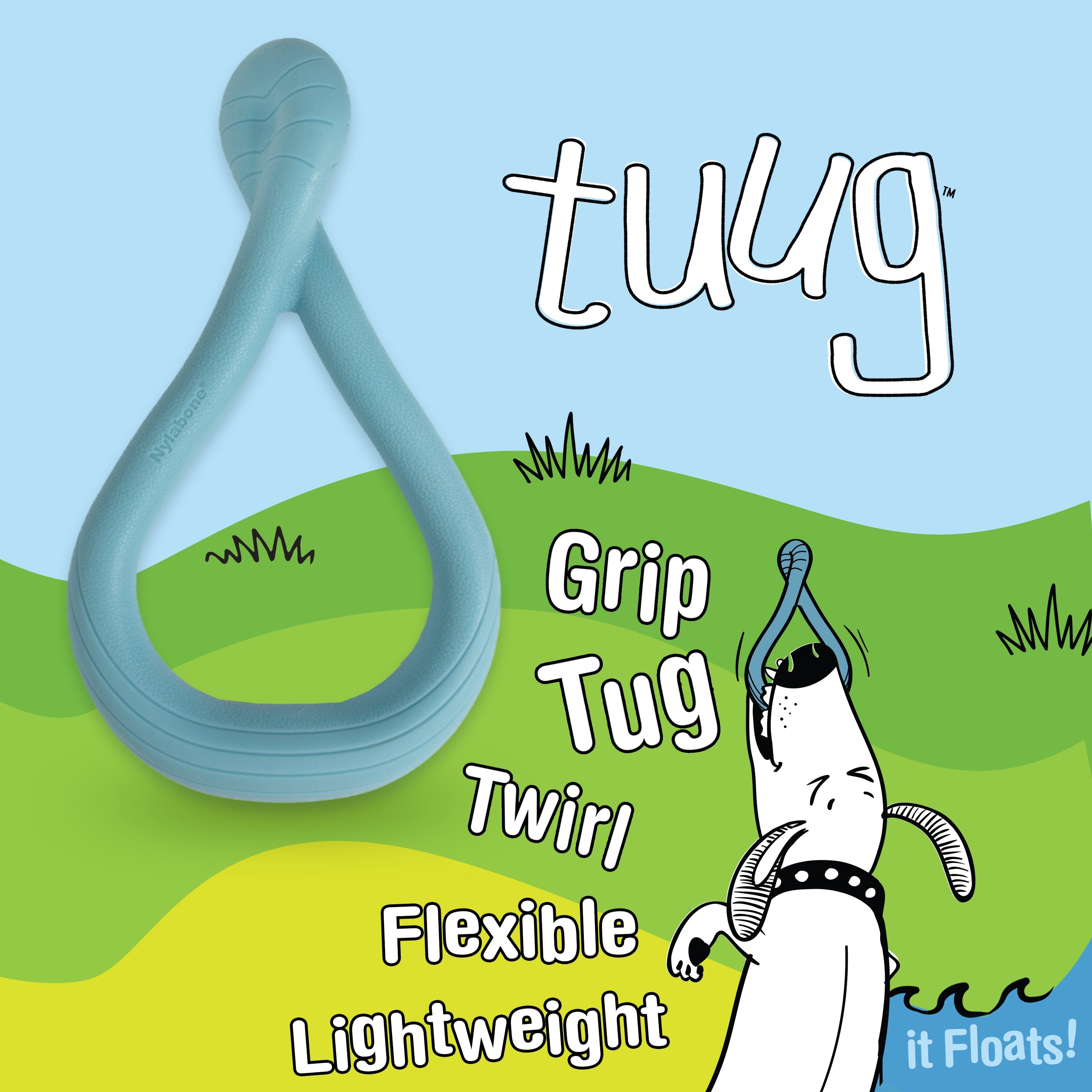 Nylabone Creative Play Tuug Dog Tug Toy Blue, 1ea/Large/Giant  Up To 50 Lbs. 1 ct