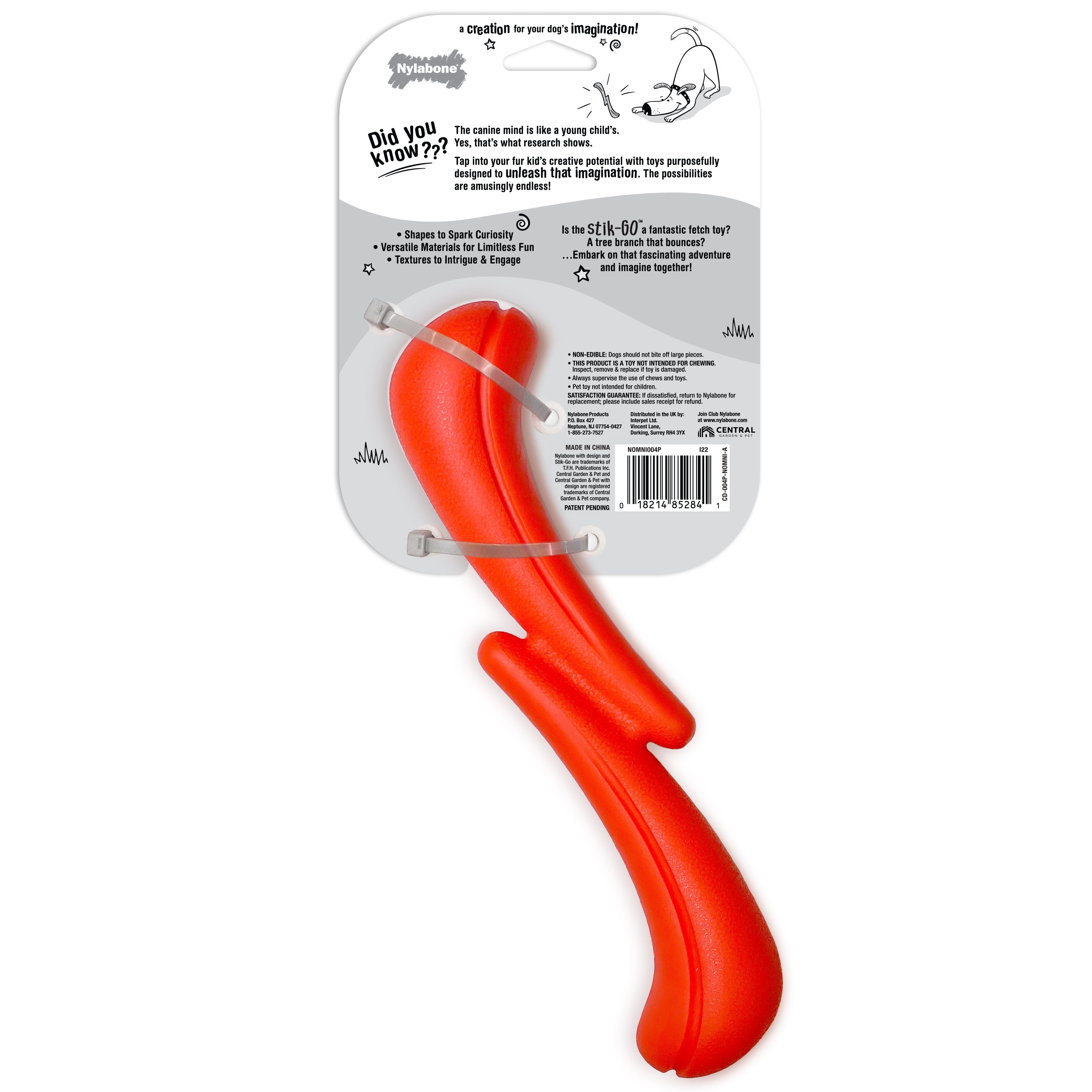 Nylabone Creative Play StikGO Dog Fetch Toy Red, 1ea/Large/Giant  Up To 50 Lbs. 1 ct
