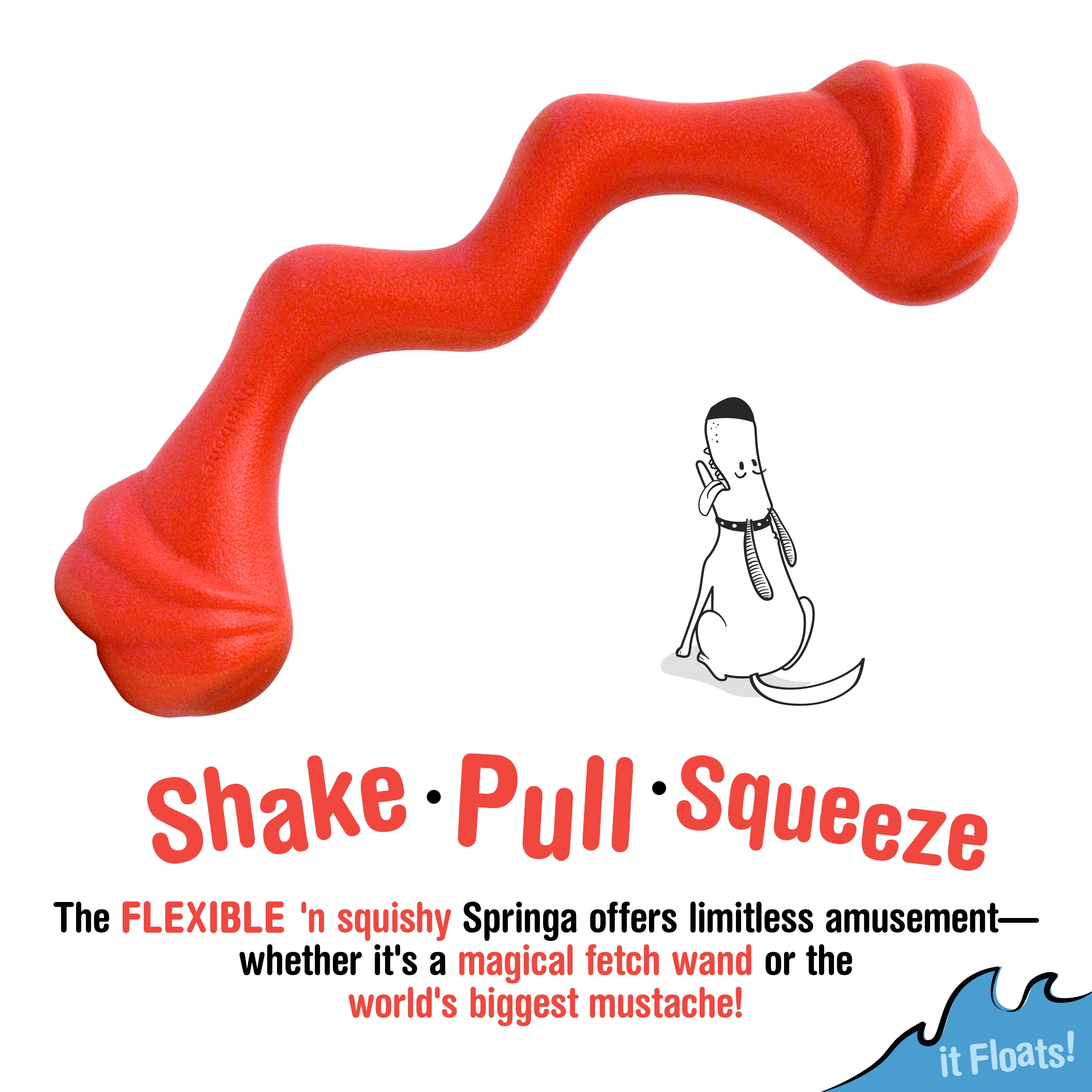 Nylabone Creative Play Springa Dog Pull Toy Red, 1ea/Large/Giant  Up To 50 Lbs. 1 ct