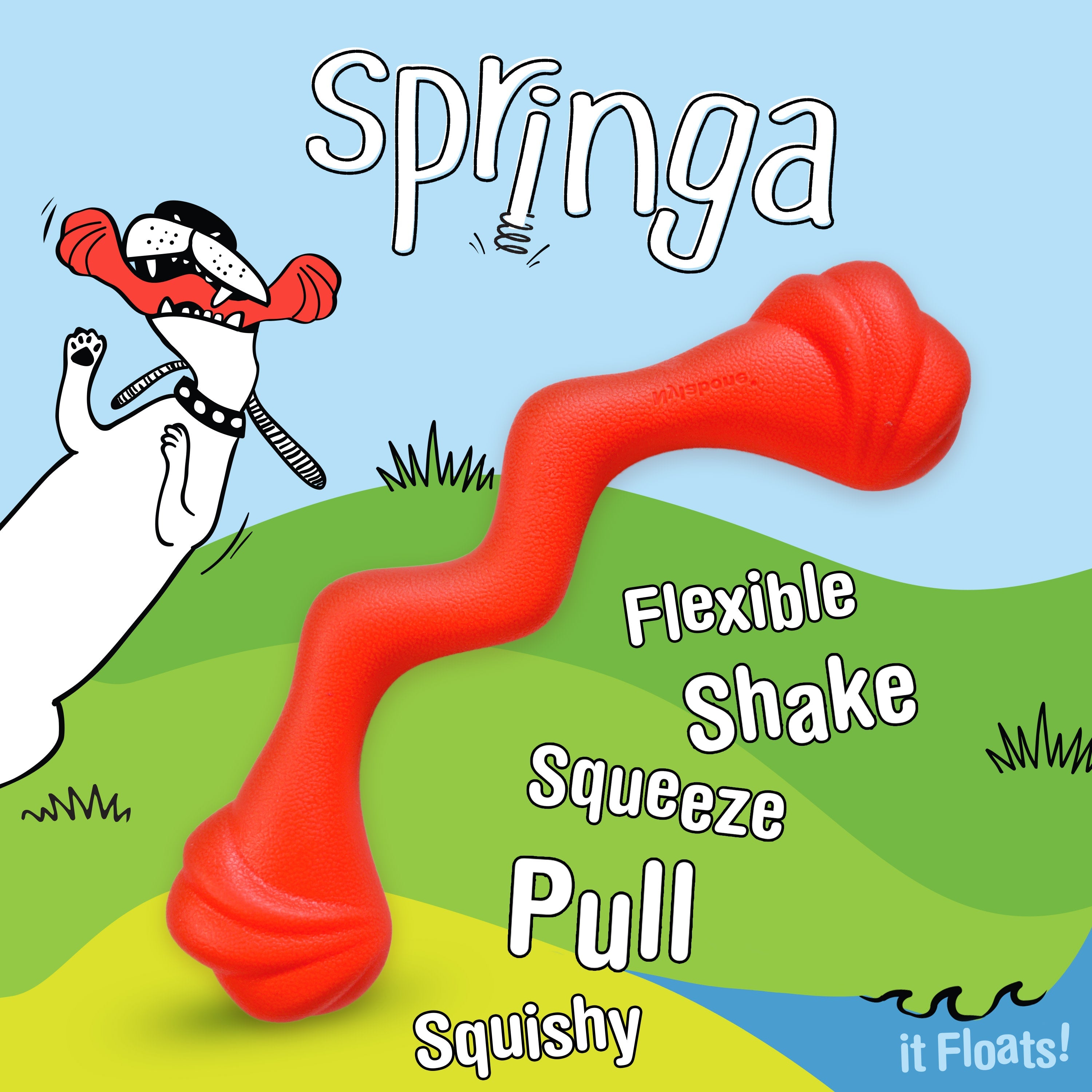 Nylabone Creative Play Springa Dog Pull Toy Red, 1ea/Large/Giant  Up To 50 Lbs. 1 ct
