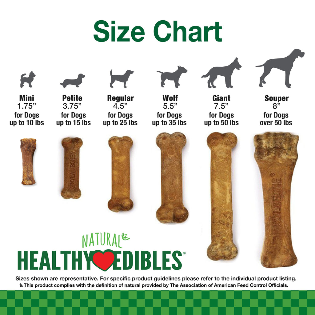 Nylabone Healthy Edibles AllNatural Long Lasting Puppy Chew Treats Turkey  Sweet Potato, 1ea/SMall/Regular  Up To 25 Ibs. 8 ct