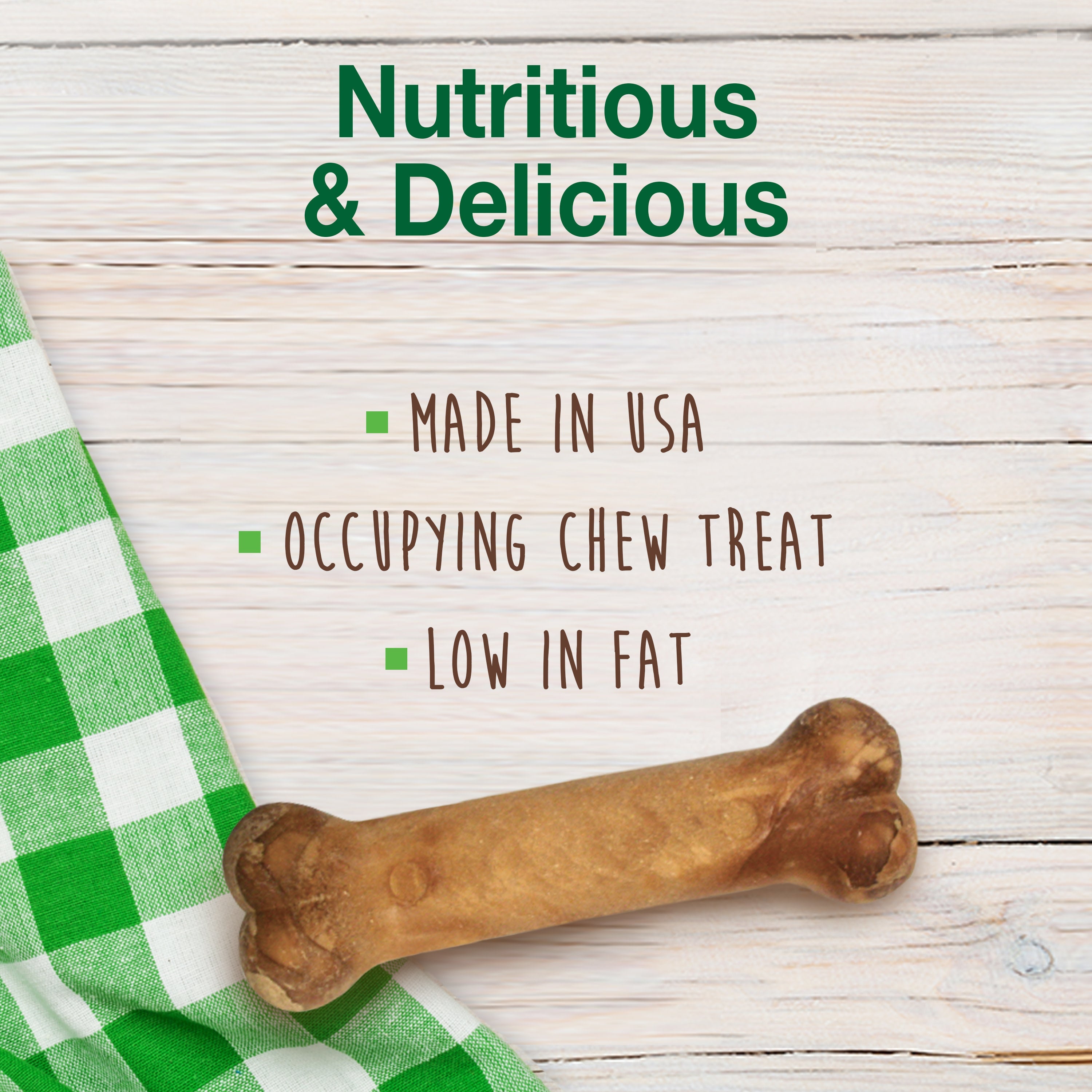 Nylabone Healthy Edibles AllNatural Long Lasting Chew Treats Bacon, 1ea/Medium/Wolf  Up To 35 Lbs. 7 ct