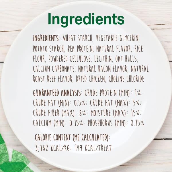 Nylabone Healthy Edibles AllNatural Long Lasting Chew Treats Bacon, 1ea/Medium/Wolf  Up To 35 Lbs. 7 ct