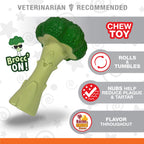 Nylabone Power Chew Broccoli Dog Toy Bacon  Cheese, 1ea/Large/Giant  Up To 50 Lbs. 1 ct